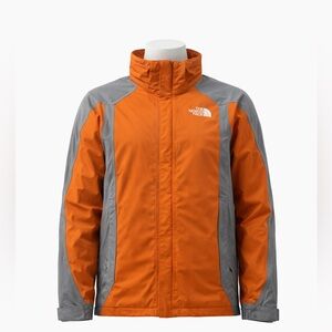 The North Face Men’s HyVent Waterproof Winter Coat Orange Gray Small